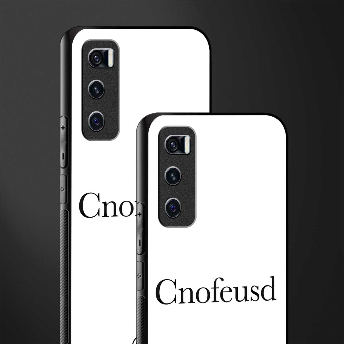 cnofeusd confused white glass case for vivo v20 se image-2