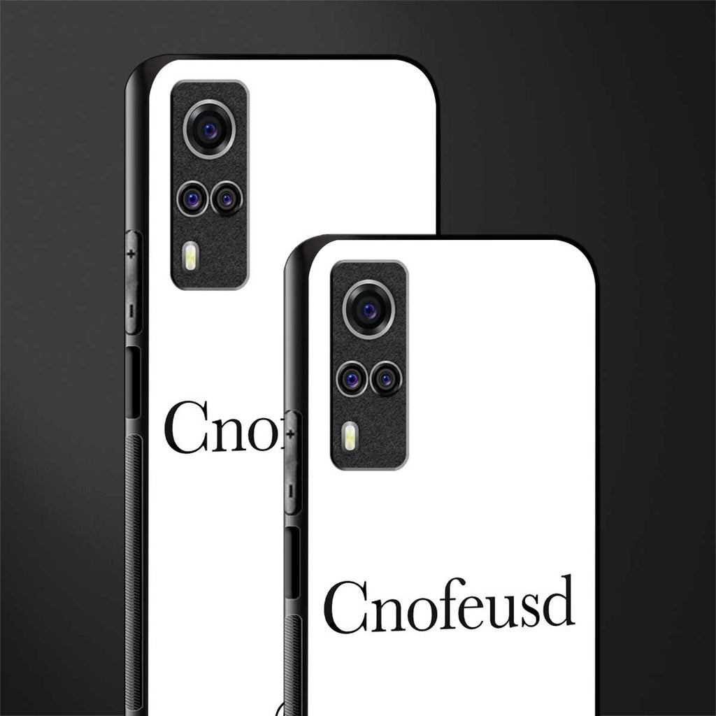 cnofeusd confused white glass case for vivo y51 image-2