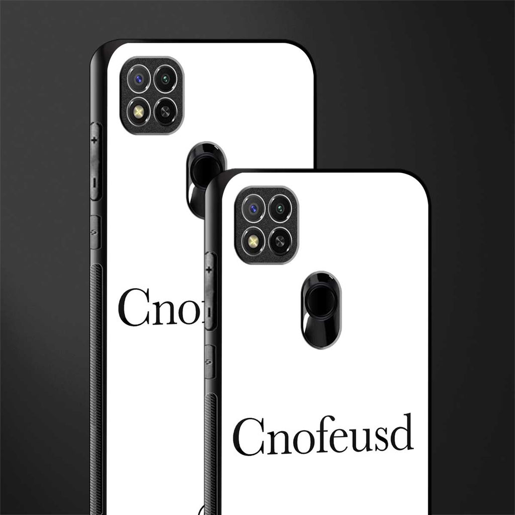 cnofeusd confused white glass case for redmi 9c image-2