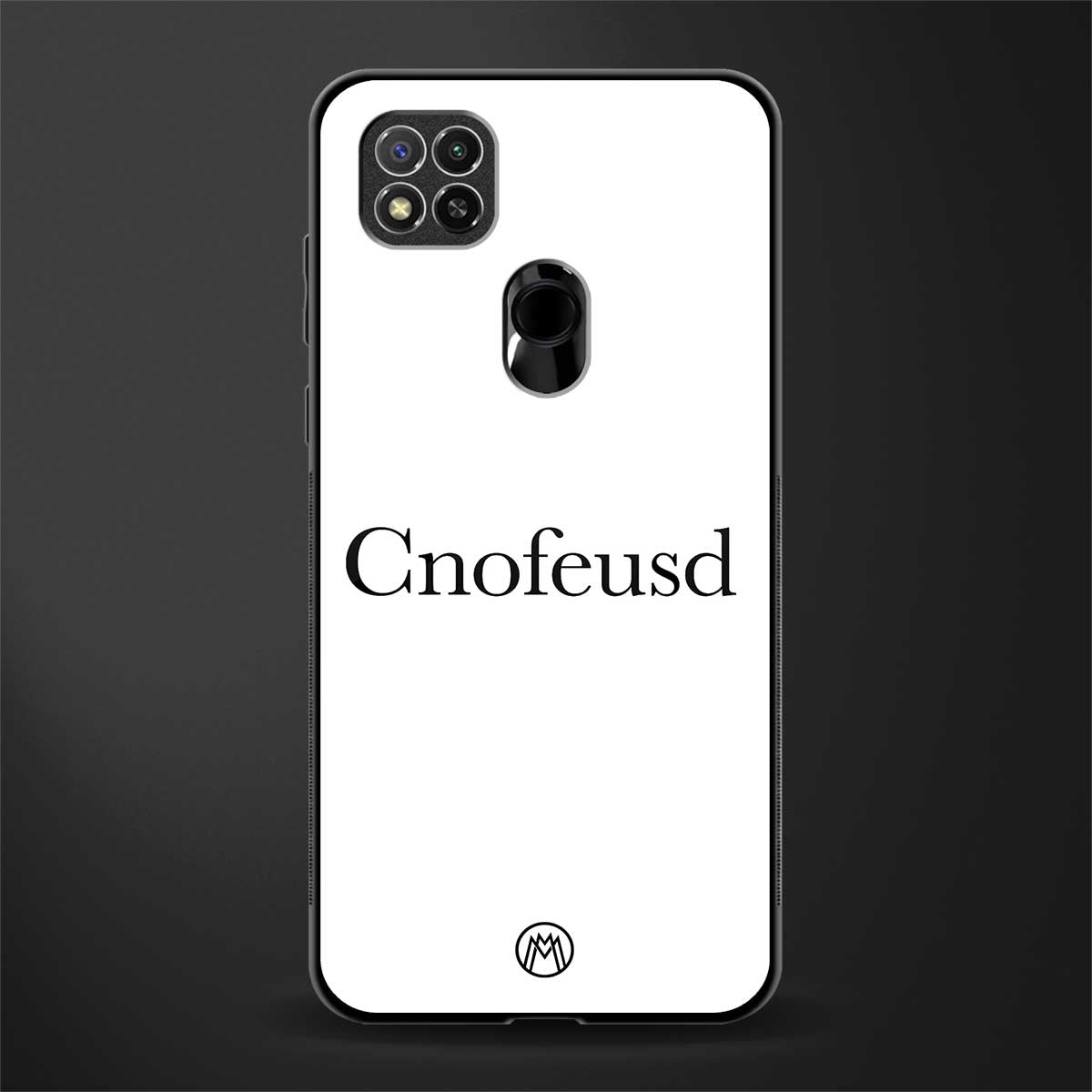 cnofeusd confused white glass case for redmi 9 image