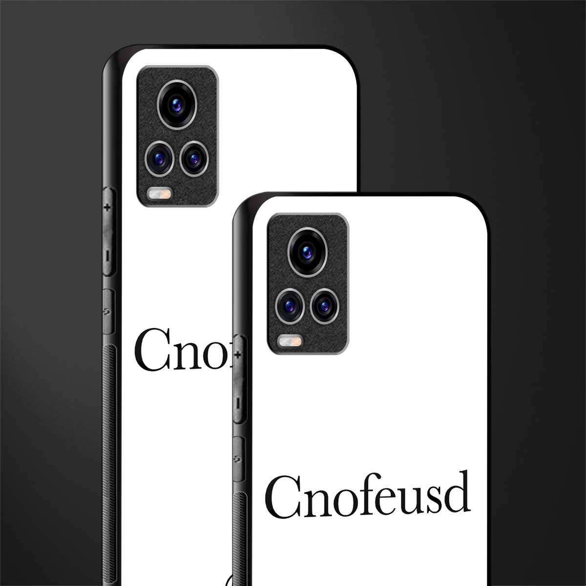 cnofeusd confused white glass case for vivo v20 pro image-2