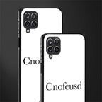 cnofeusd confused white glass case for samsung galaxy a12 image-2