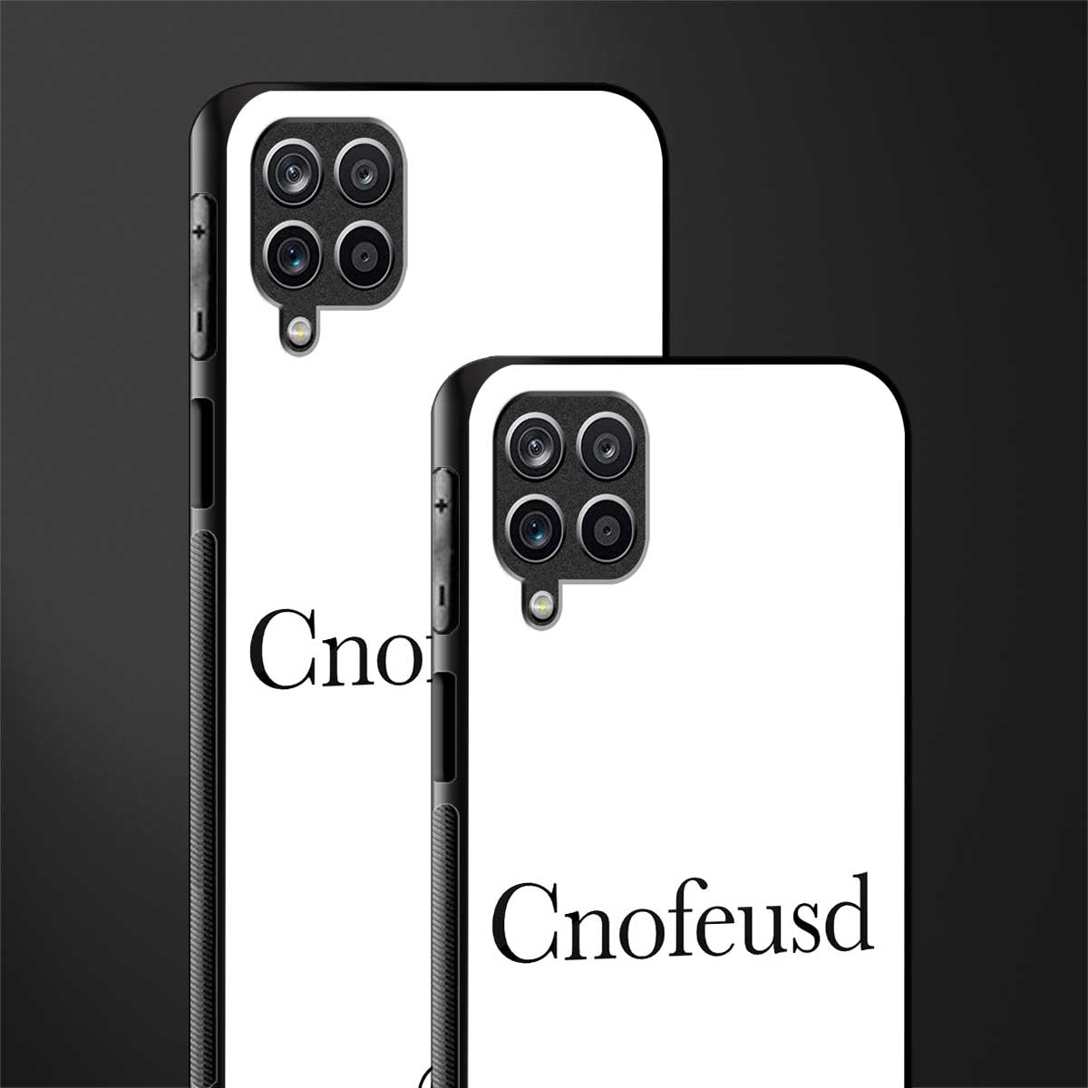 cnofeusd confused white glass case for samsung galaxy a12 image-2