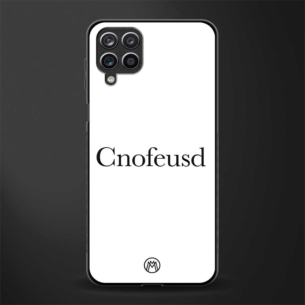 cnofeusd confused white glass case for samsung galaxy a12 image