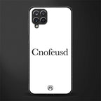 cnofeusd confused white glass case for samsung galaxy a12 image