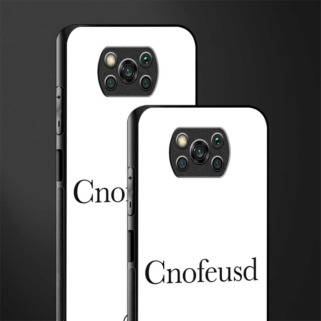 cnofeusd confused white glass case for poco x3 image-2