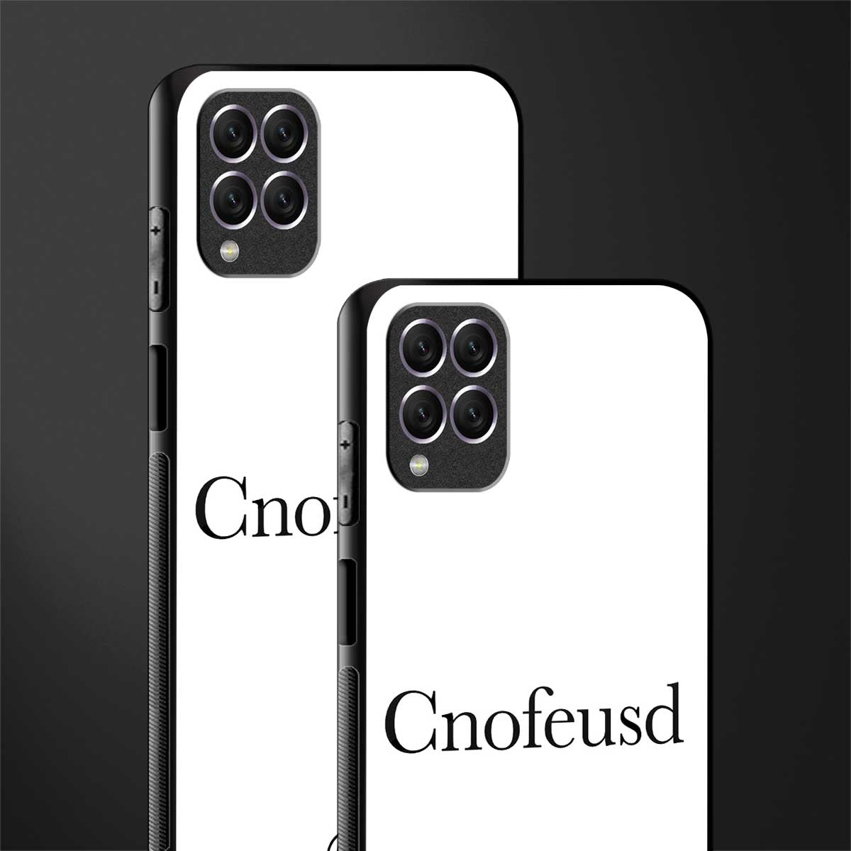 cnofeusd confused white glass case for samsung galaxy f62 image-2