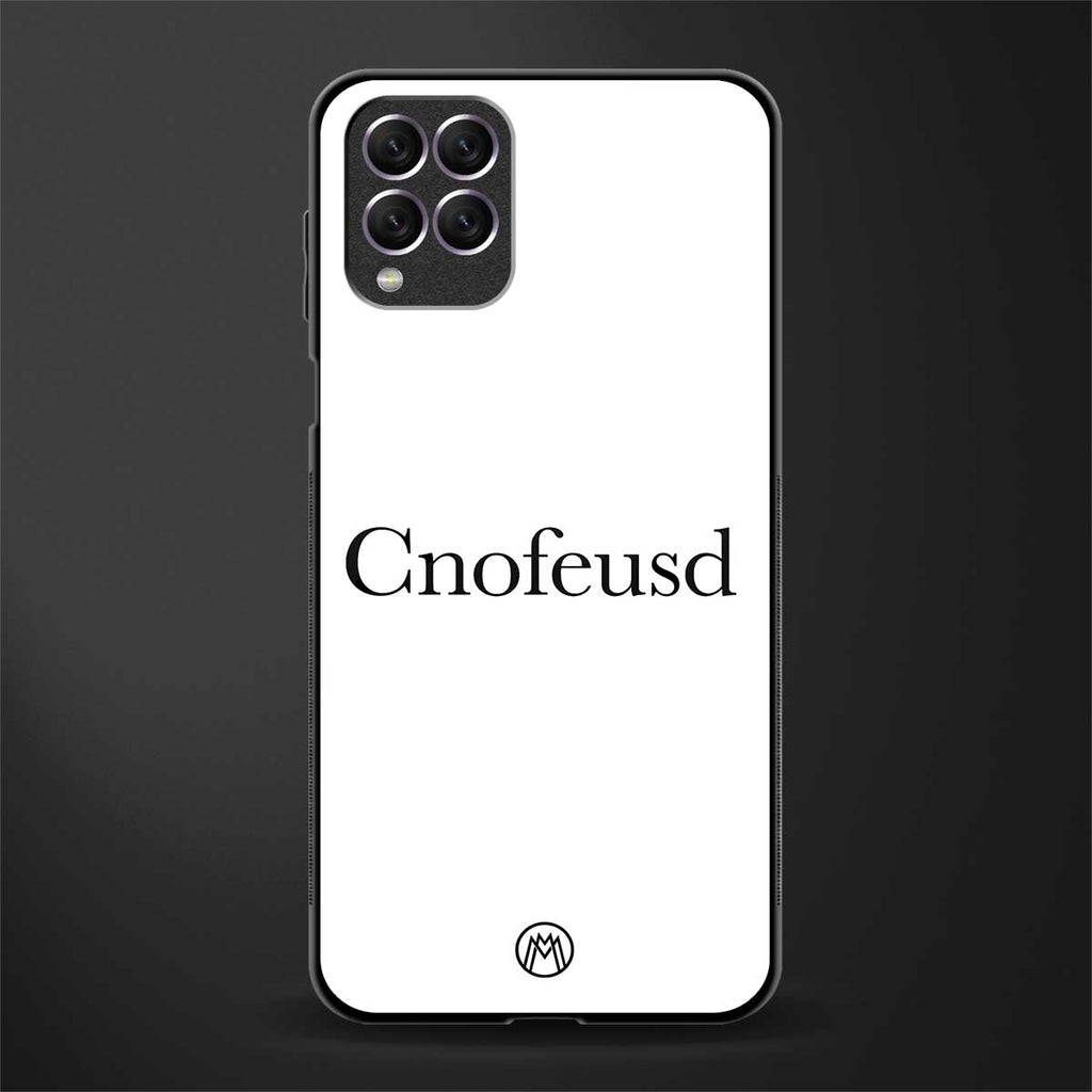 cnofeusd confused white glass case for samsung galaxy f62 image