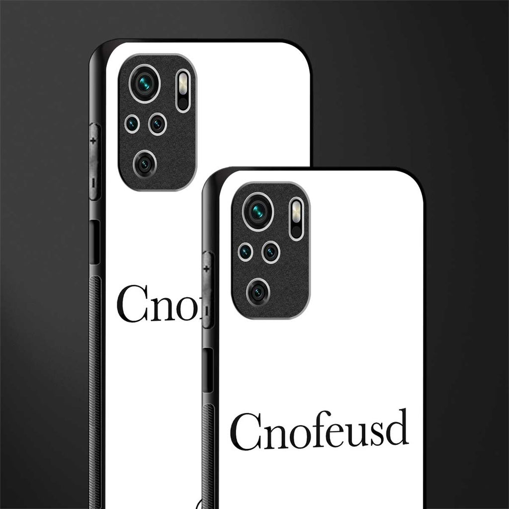 cnofeusd confused white glass case for redmi note 10 image-2