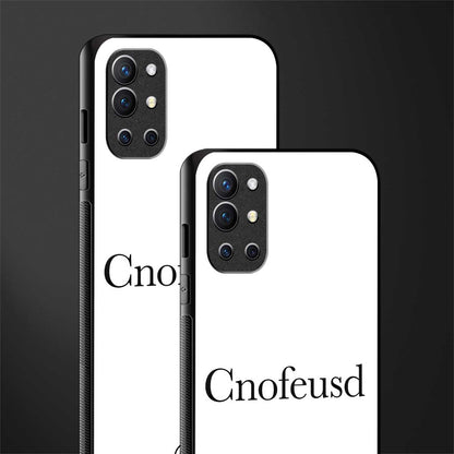 cnofeusd confused white glass case for oneplus 9r image-2