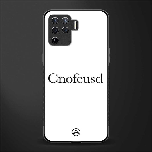 cnofeusd confused white glass case for oppo f19 pro image