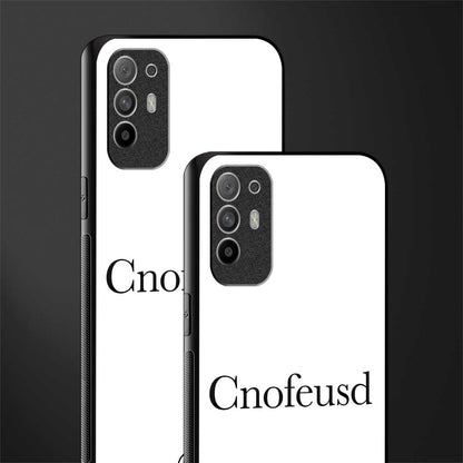 cnofeusd confused white glass case for oppo f19 pro plus image-2