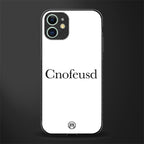 cnofeusd confused white glass case for iphone 12 image