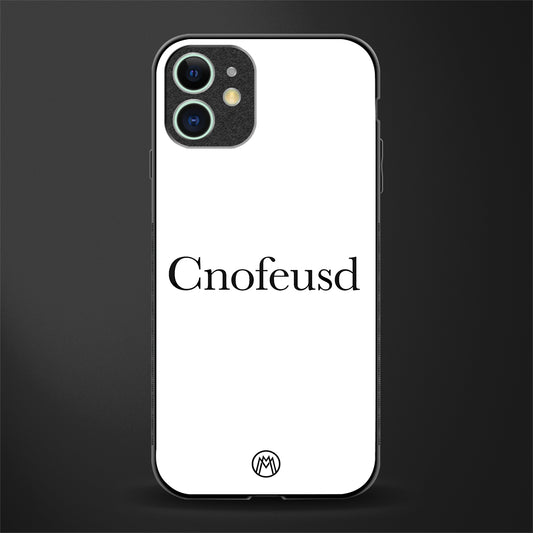 cnofeusd confused white glass case for iphone 12 mini image