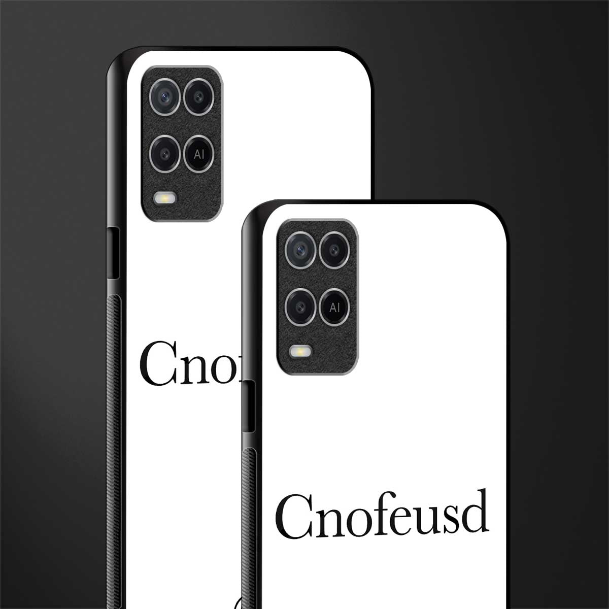 cnofeusd confused white glass case for oppo a54 image-2