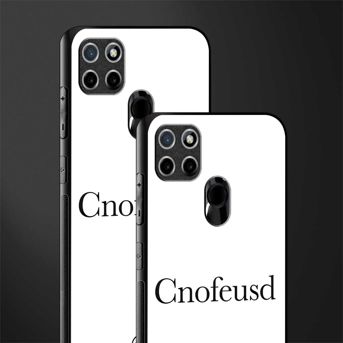 cnofeusd confused white glass case for realme c21 image-2