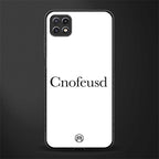 cnofeusd confused white glass case for samsung galaxy a22 5g image