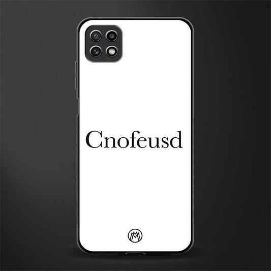 cnofeusd confused white glass case for samsung galaxy a22 5g image