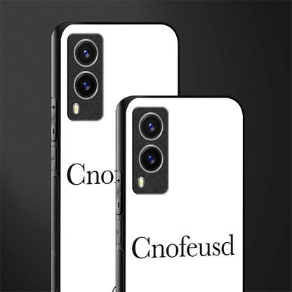 cnofeusd confused white glass case for vivo v21e 5g image-2
