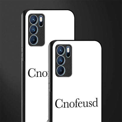 cnofeusd confused white glass case for oppo reno6 5g image-2
