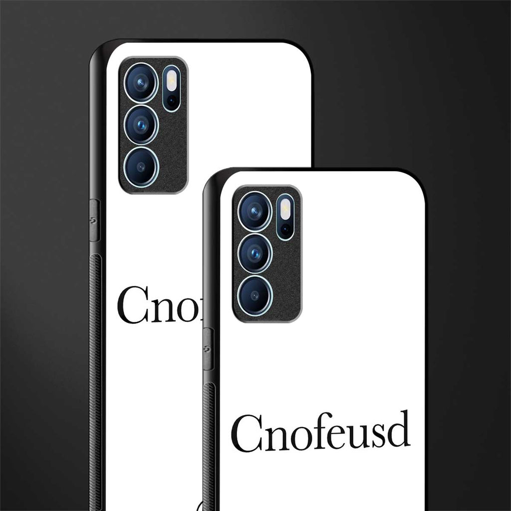 cnofeusd confused white glass case for oppo reno6 pro 5g image-2