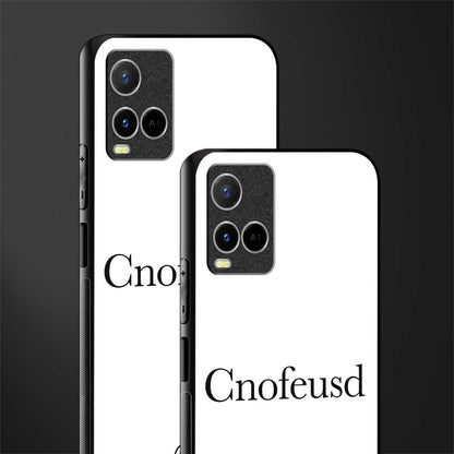 cnofeusd confused white glass case for vivo y21s image-2