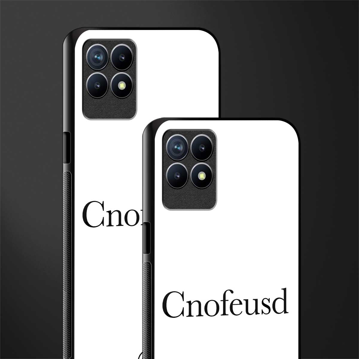 cnofeusd confused white glass case for realme 8i image-2