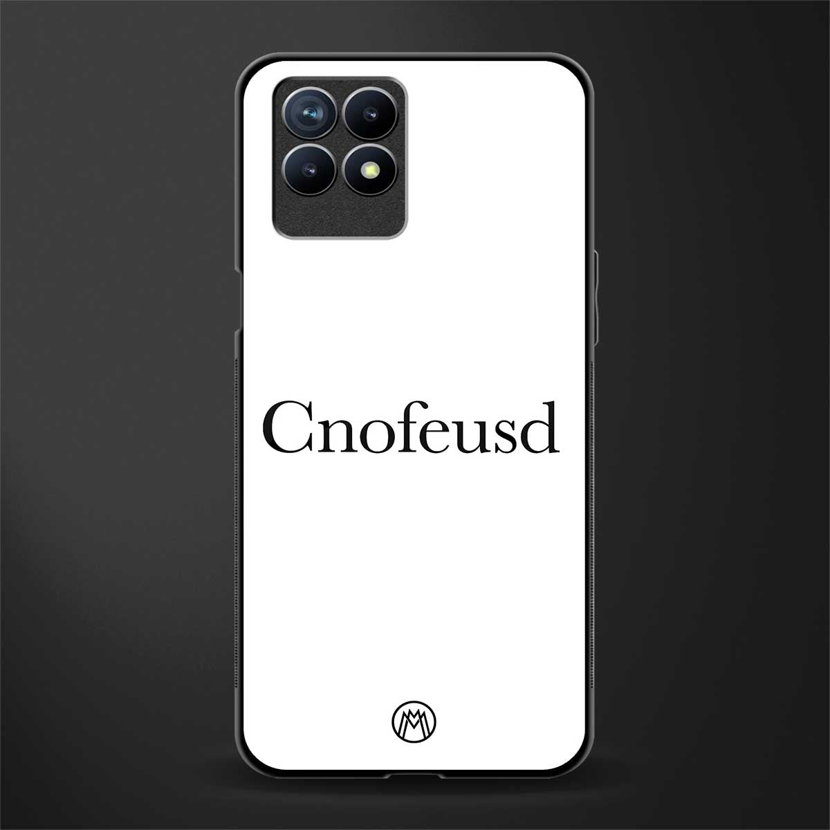 cnofeusd confused white glass case for realme 8i image