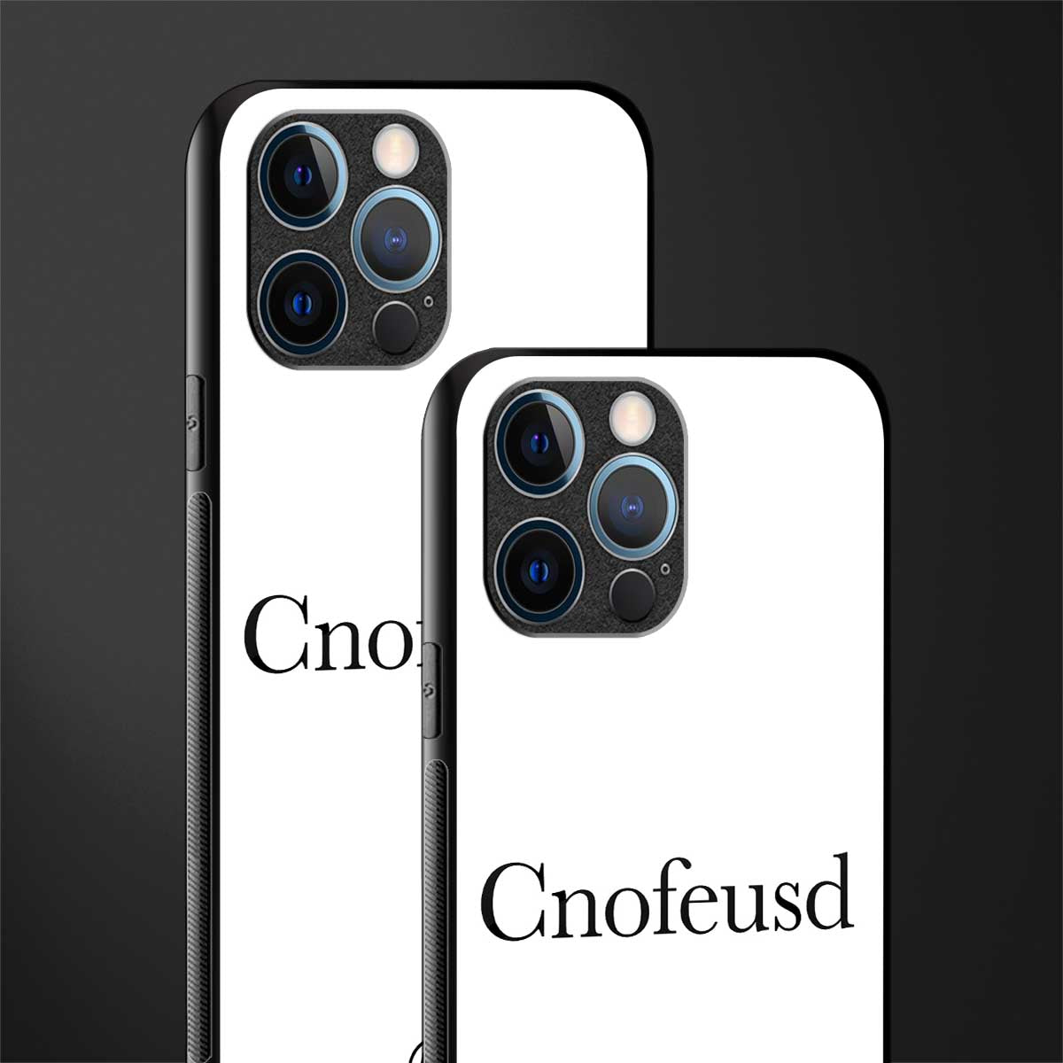 cnofeusd confused white glass case for iphone 12 pro image-2
