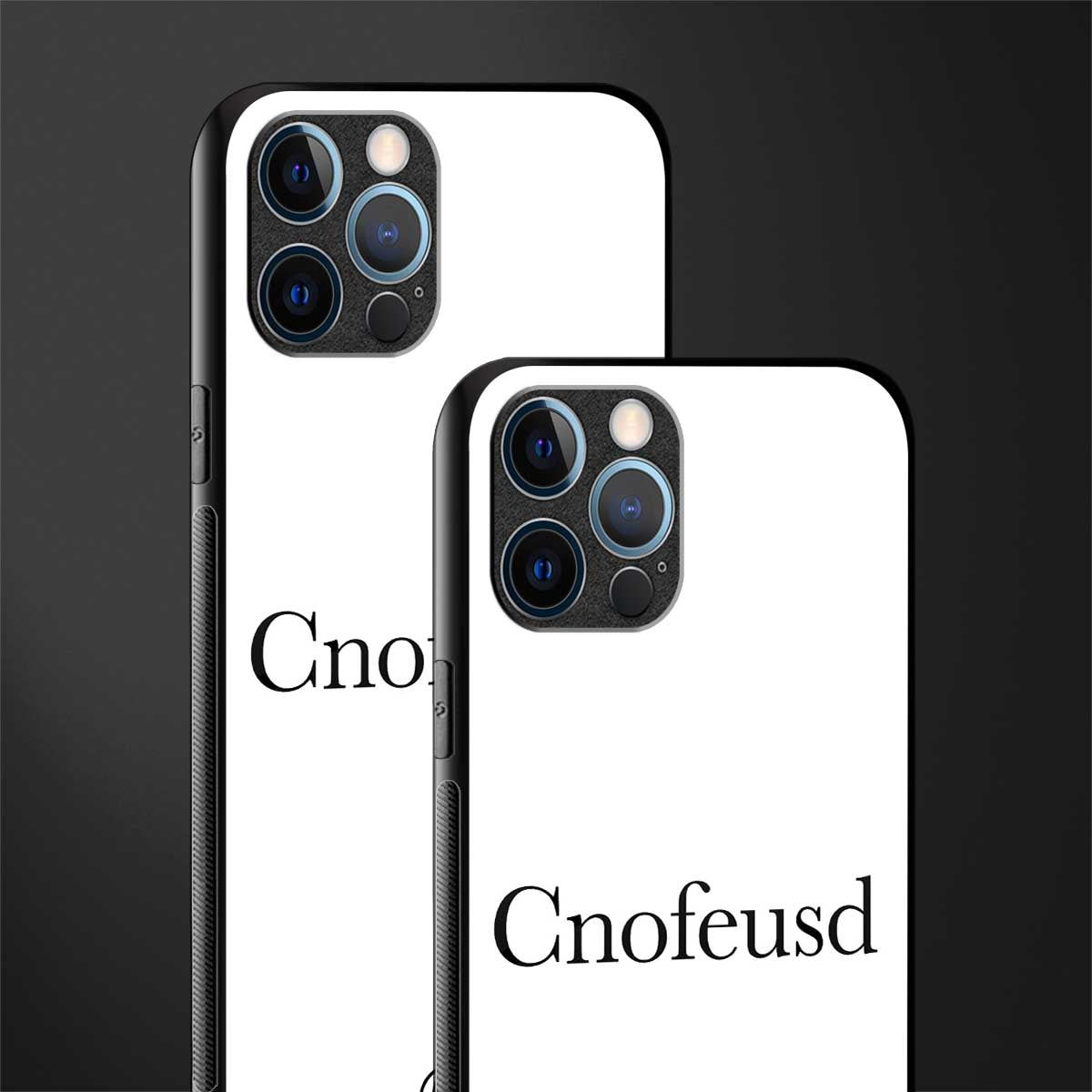 cnofeusd confused white glass case for iphone 12 pro max image-2