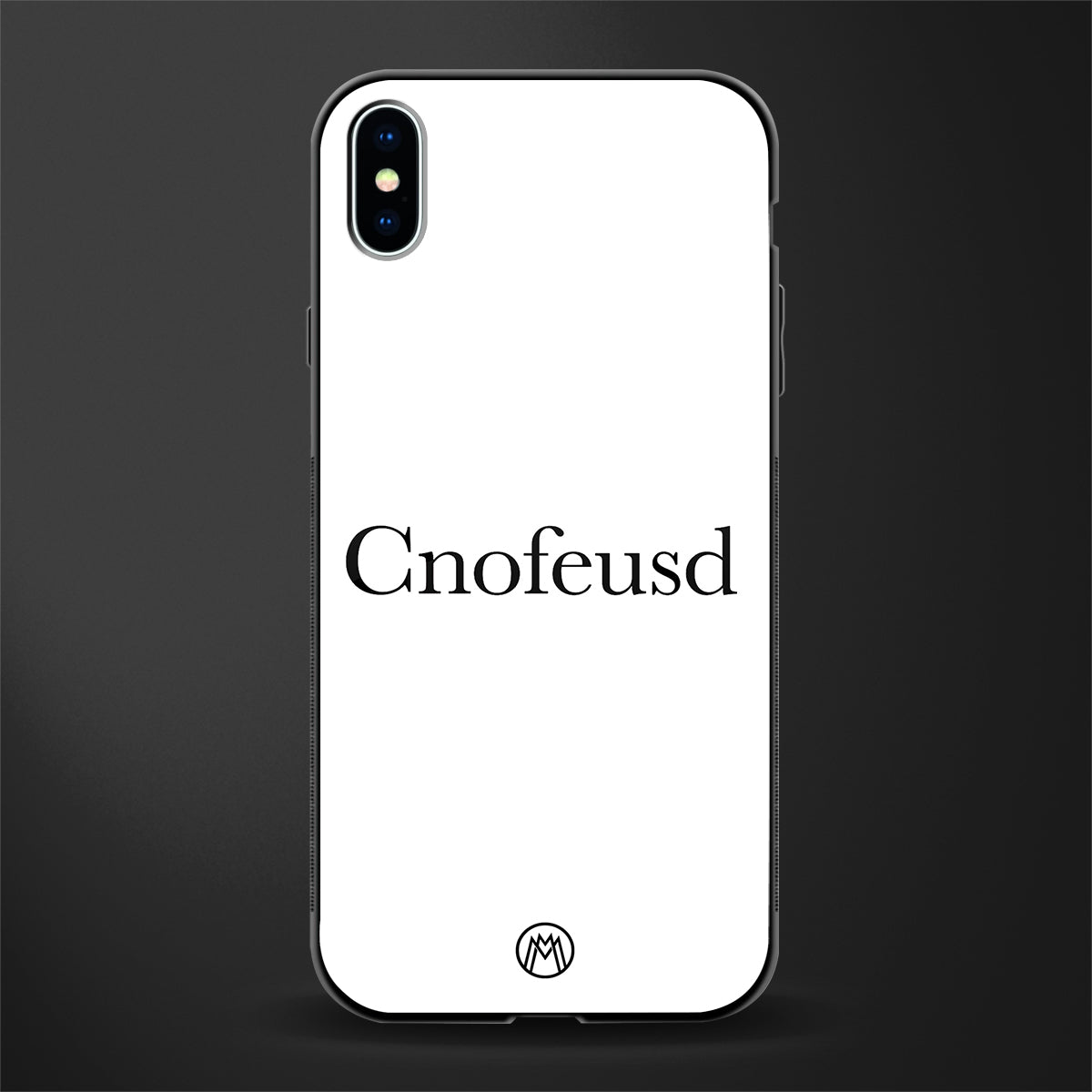 cnofeusd confused white glass case for iphone xs max image