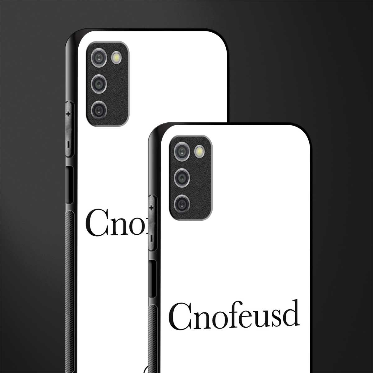 cnofeusd confused white glass case for samsung galaxy a03s image-2