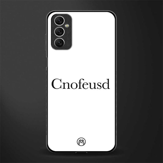 cnofeusd confused white glass case for samsung galaxy m52 5g image