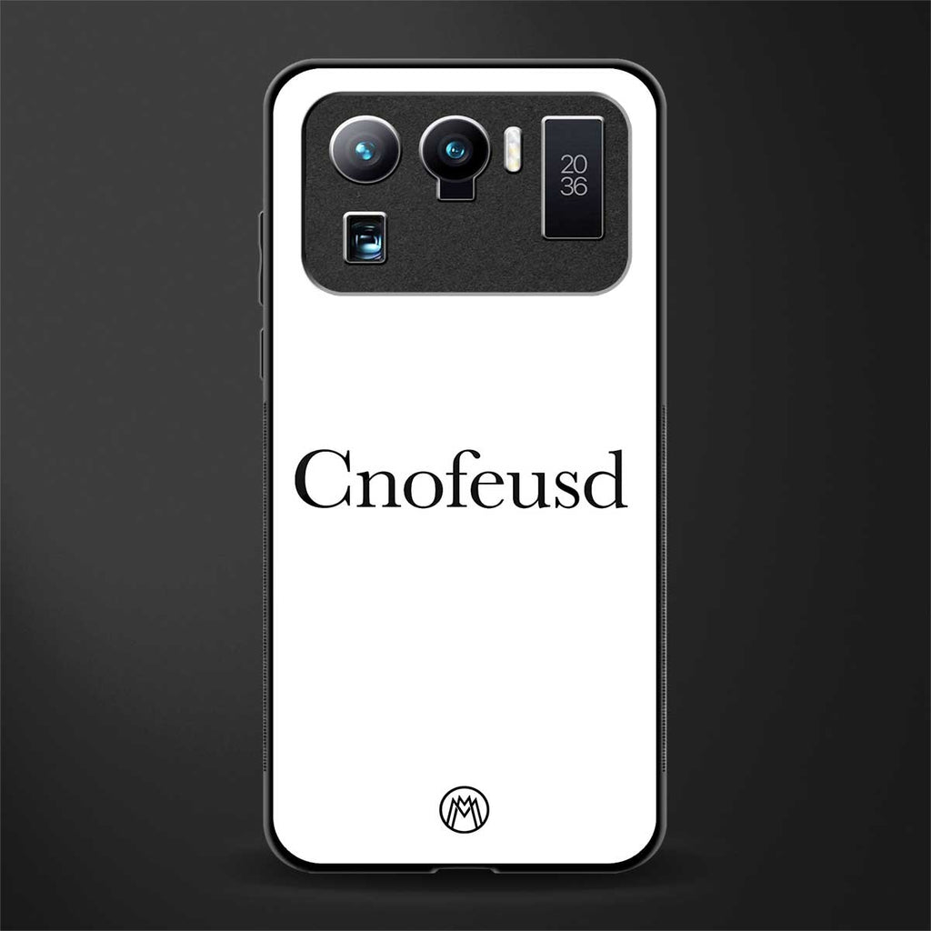 cnofeusd confused white glass case for mi 11 ultra 5g image