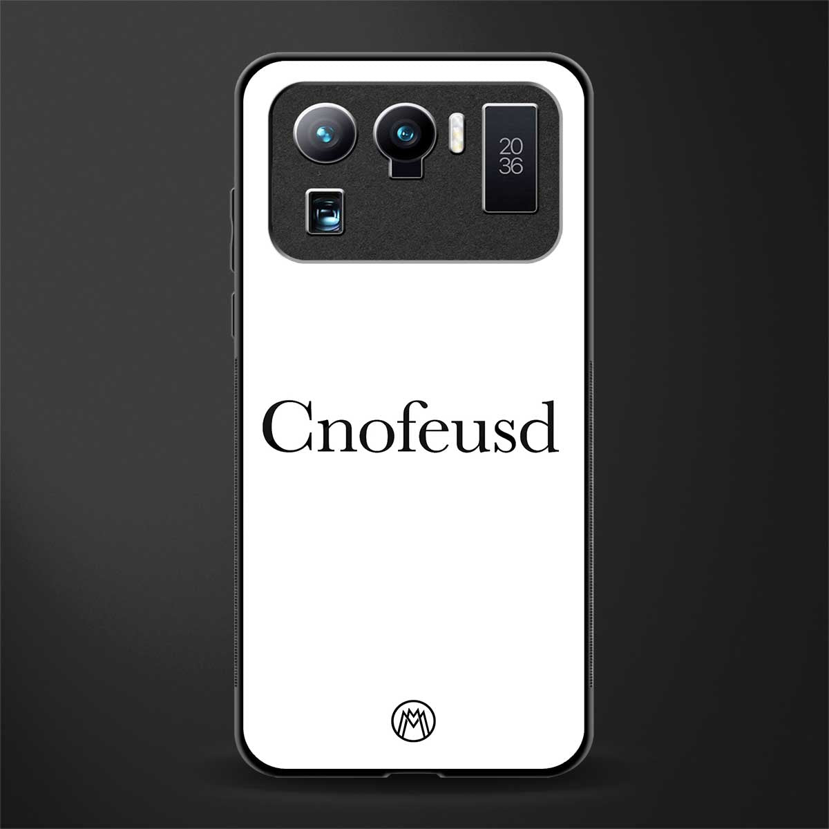 cnofeusd confused white glass case for mi 11 ultra 5g image