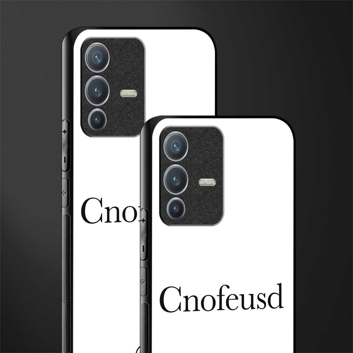 cnofeusd confused white glass case for vivo v23 pro 5g image-2
