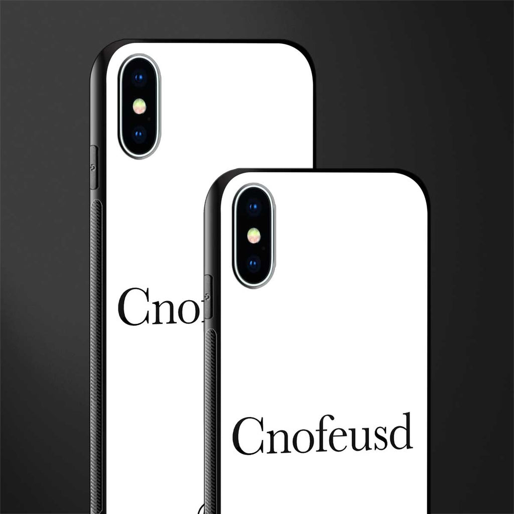 cnofeusd confused white glass case for iphone xs image-2
