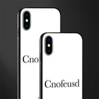 cnofeusd confused white glass case for iphone xs image-2