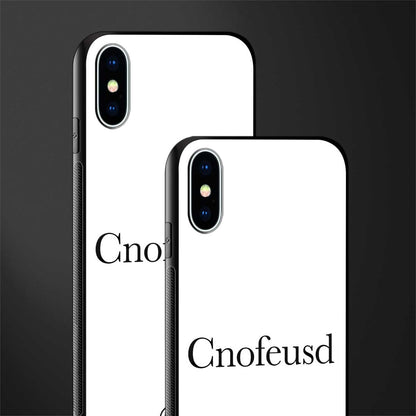 cnofeusd confused white glass case for iphone x image-2