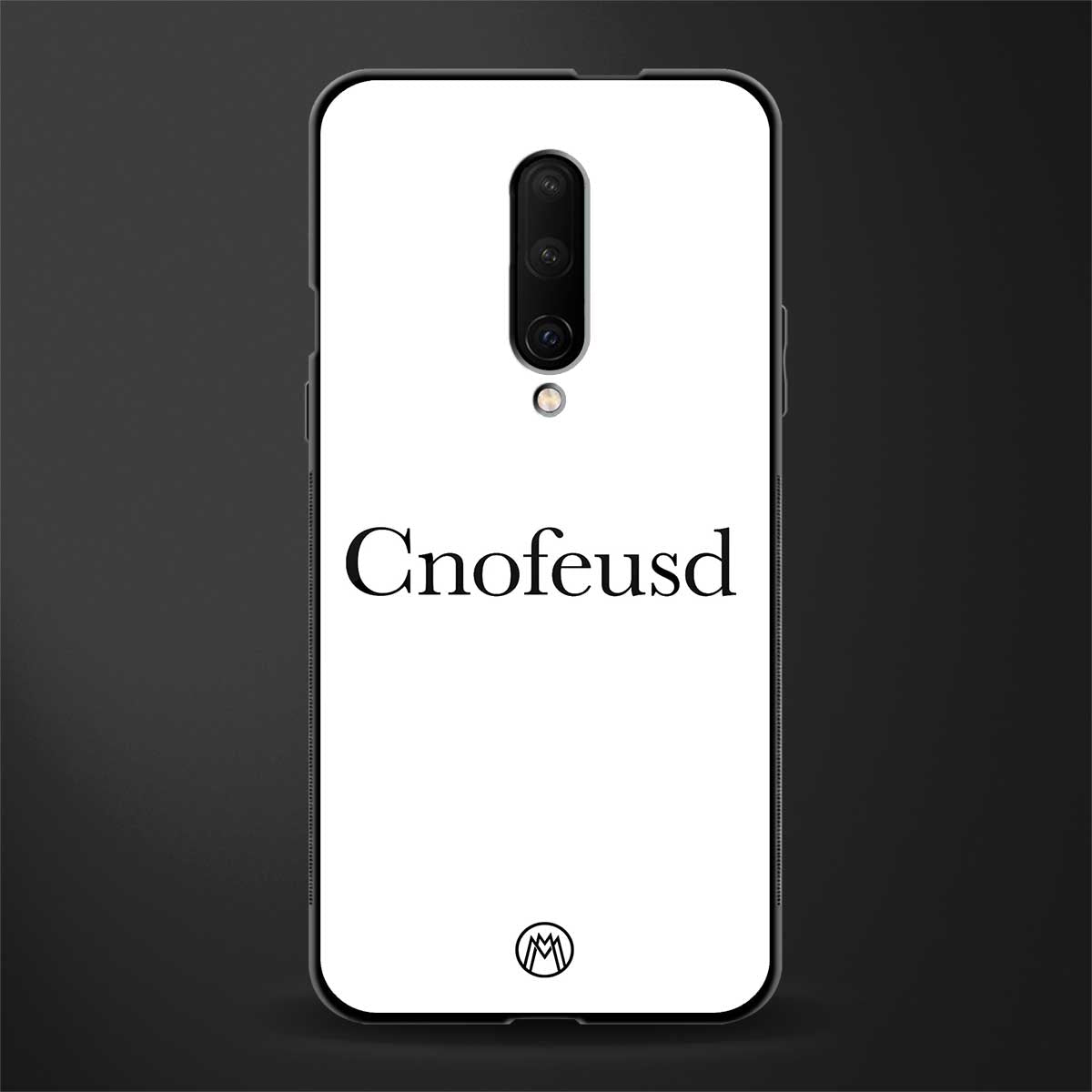 cnofeusd confused white glass case for oneplus 7 pro image