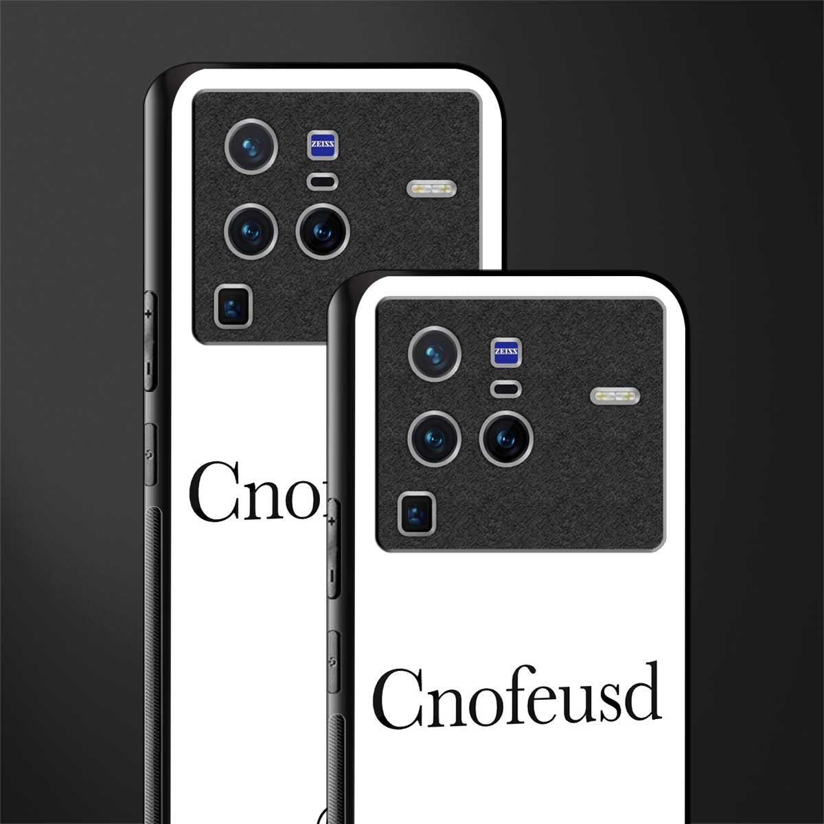 cnofeusd confused white glass case for vivo x80 pro 5g image-2