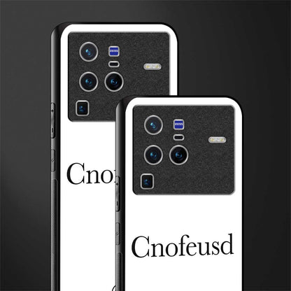 cnofeusd confused white glass case for vivo x80 pro 5g image-2