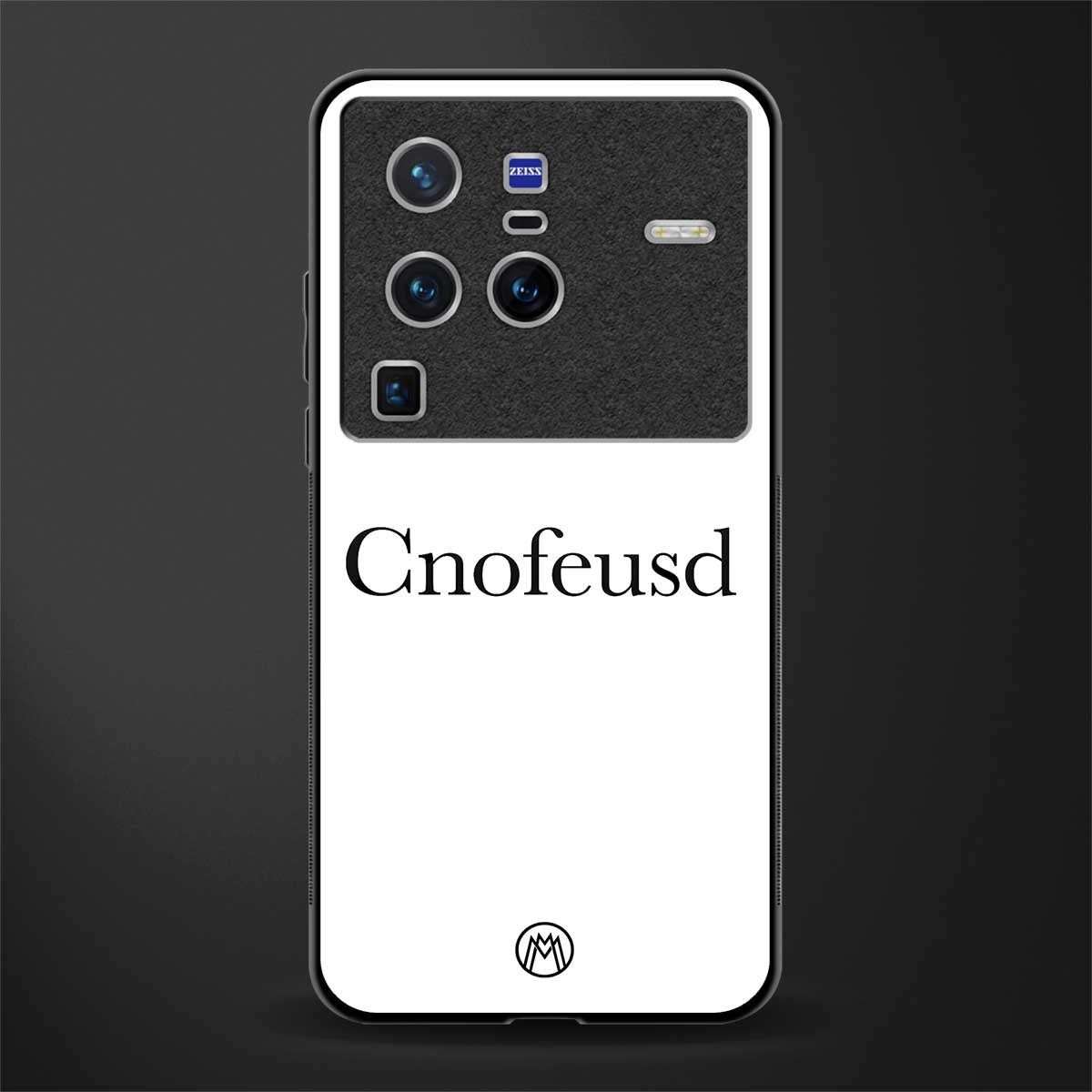 cnofeusd confused white glass case for vivo x80 pro 5g image