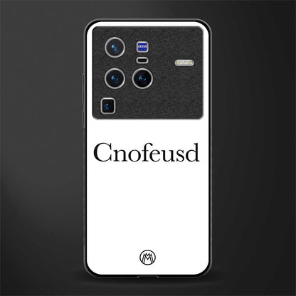 cnofeusd confused white glass case for vivo x80 pro 5g image