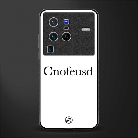 cnofeusd confused white glass case for vivo x80 pro 5g image