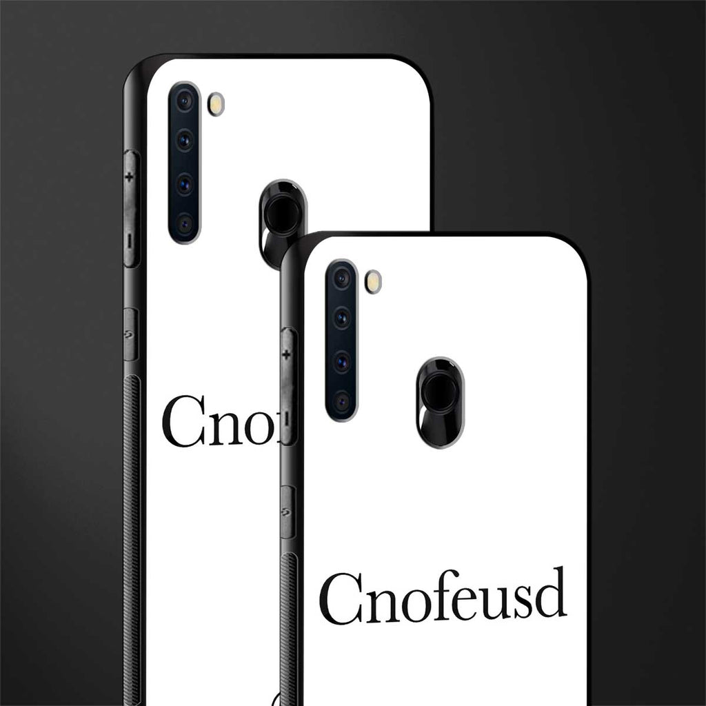 cnofeusd confused white glass case for samsung a21 image-2