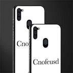 cnofeusd confused white glass case for samsung a11 image-2