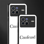 cnofeusd confused white glass case for vivo x80 image-2