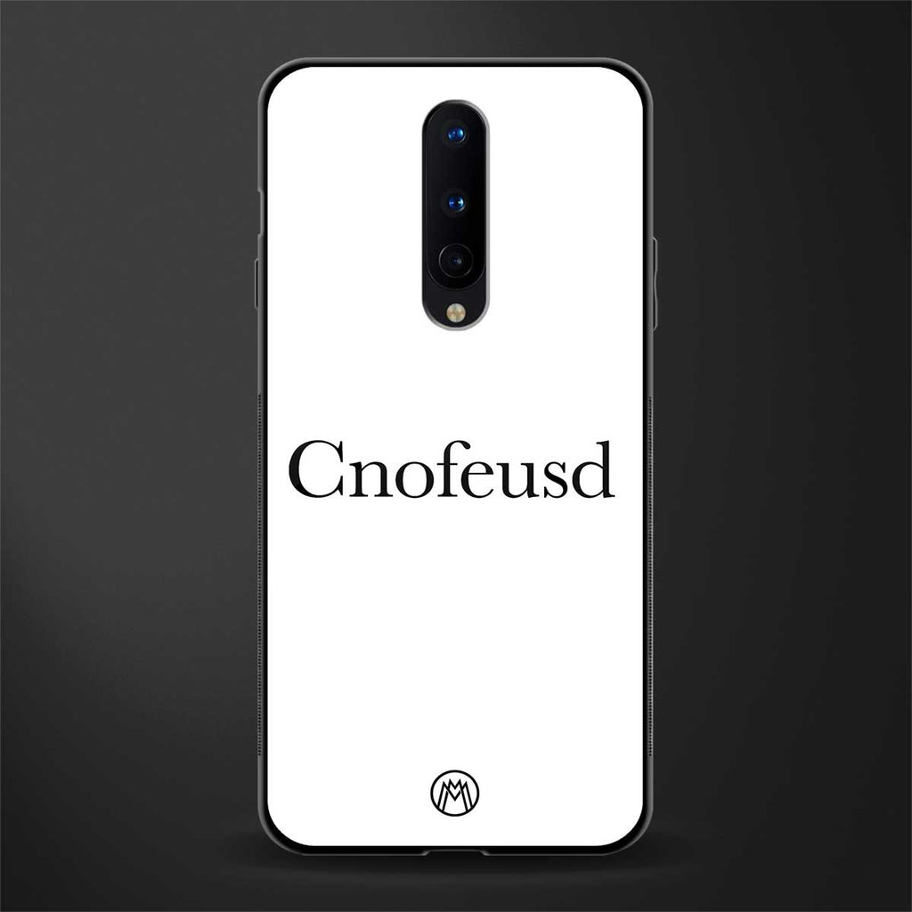 cnofeusd confused white glass case for oneplus 8 image