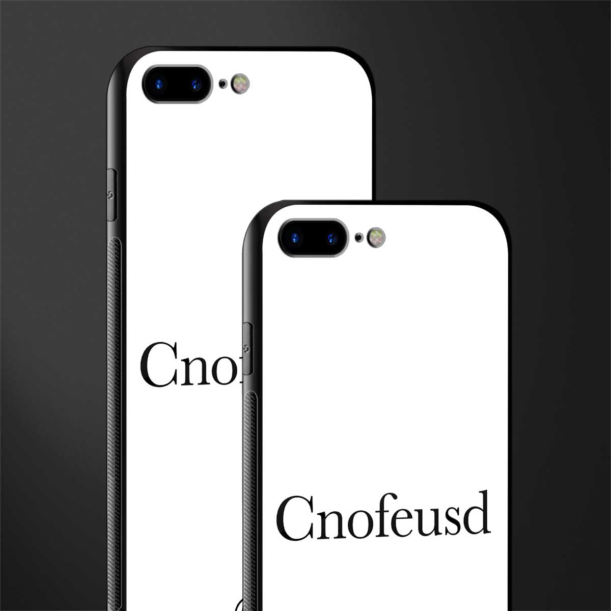 cnofeusd confused white glass case for iphone 8 plus image-2